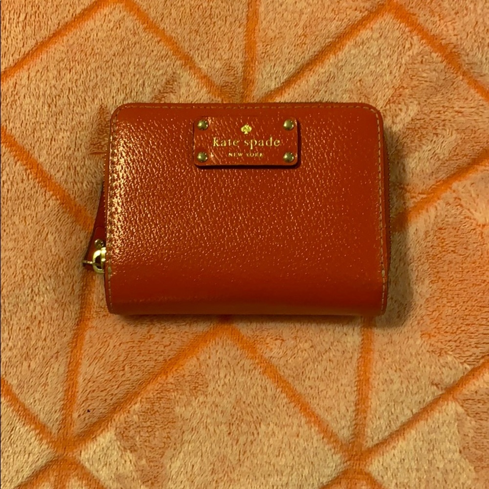Red Kate Spade Compact Wallet
